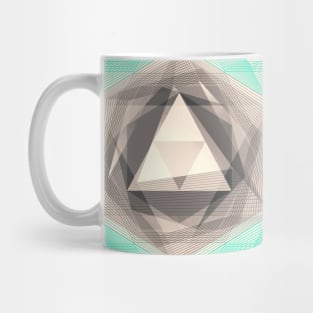 Jewel Lines 2 - Jade & Charcoal Mug